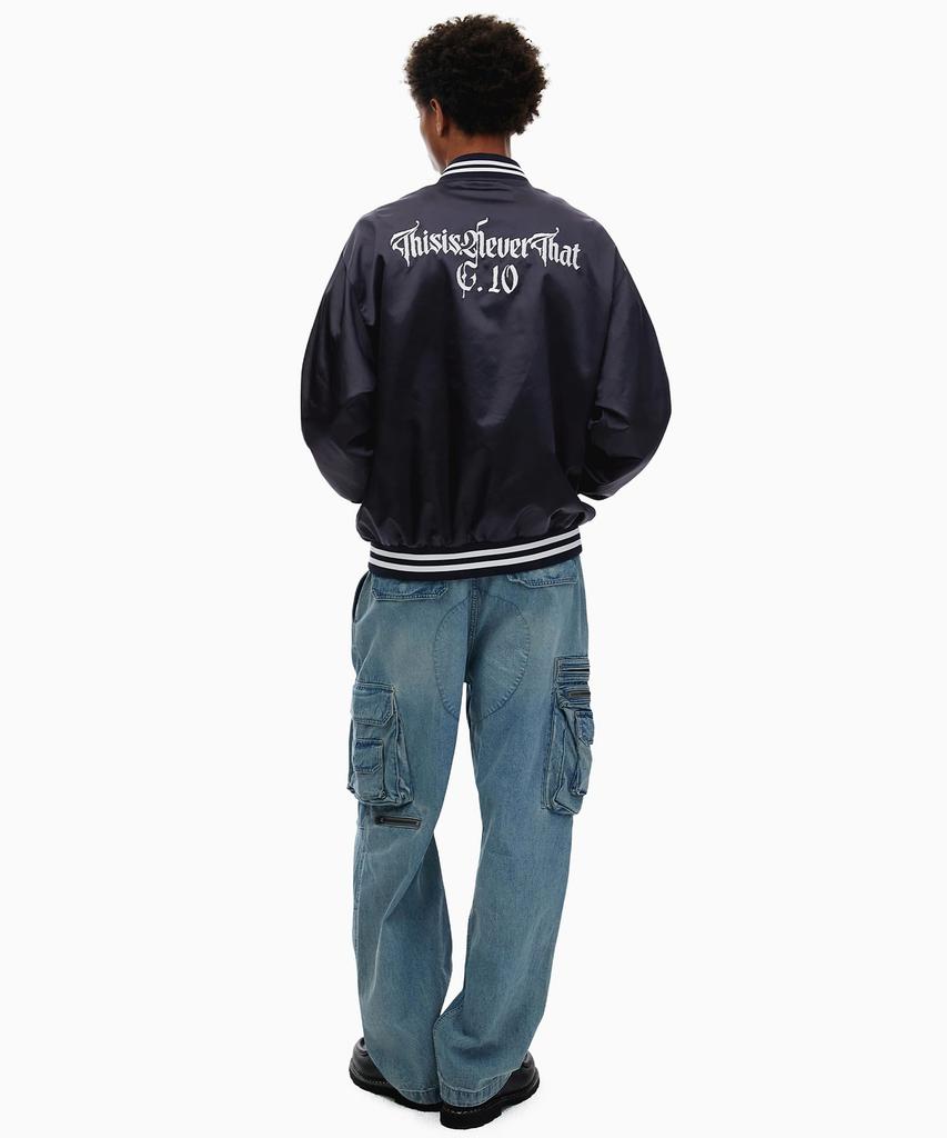 Thisisneverthat Satin Jacket Navy