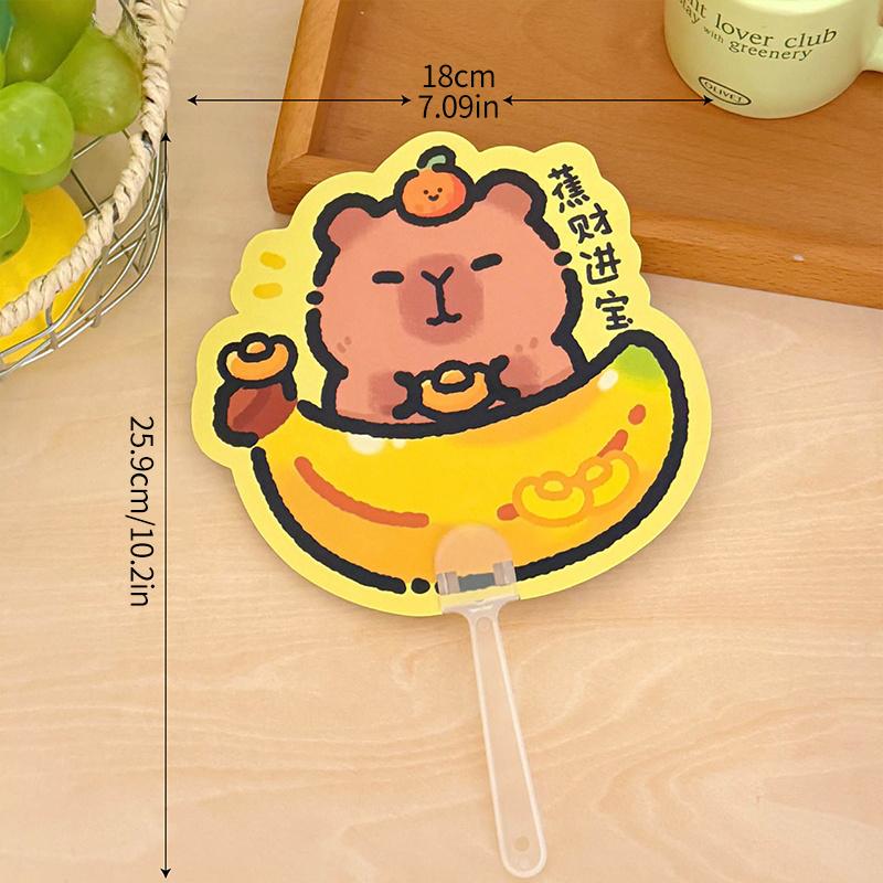 1/5/10pcs Cartoon Fan Kapibala Fans Portable Animal Fans Cool Summer Fan Handheld Fan Wedding Hand Fans for Women Abanico