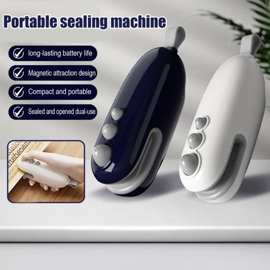 Mini Bag Sealer 2-in-1 Heat Sealer with Rechargeable Sealing Machine for Plastic Bags Vacuum Bag Sealing Tool