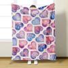 Cute cartoon cat digital-printed polyester Bedroom velvet flannel cover blanket Fleece soft sofa cover blankets for beds