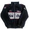 Embroidered Racing Suit F1 Kurtka Motocyklowa: Retro Styl Europejski i Amerykański, Bawełniany Płaszcz z Długim Rękawem