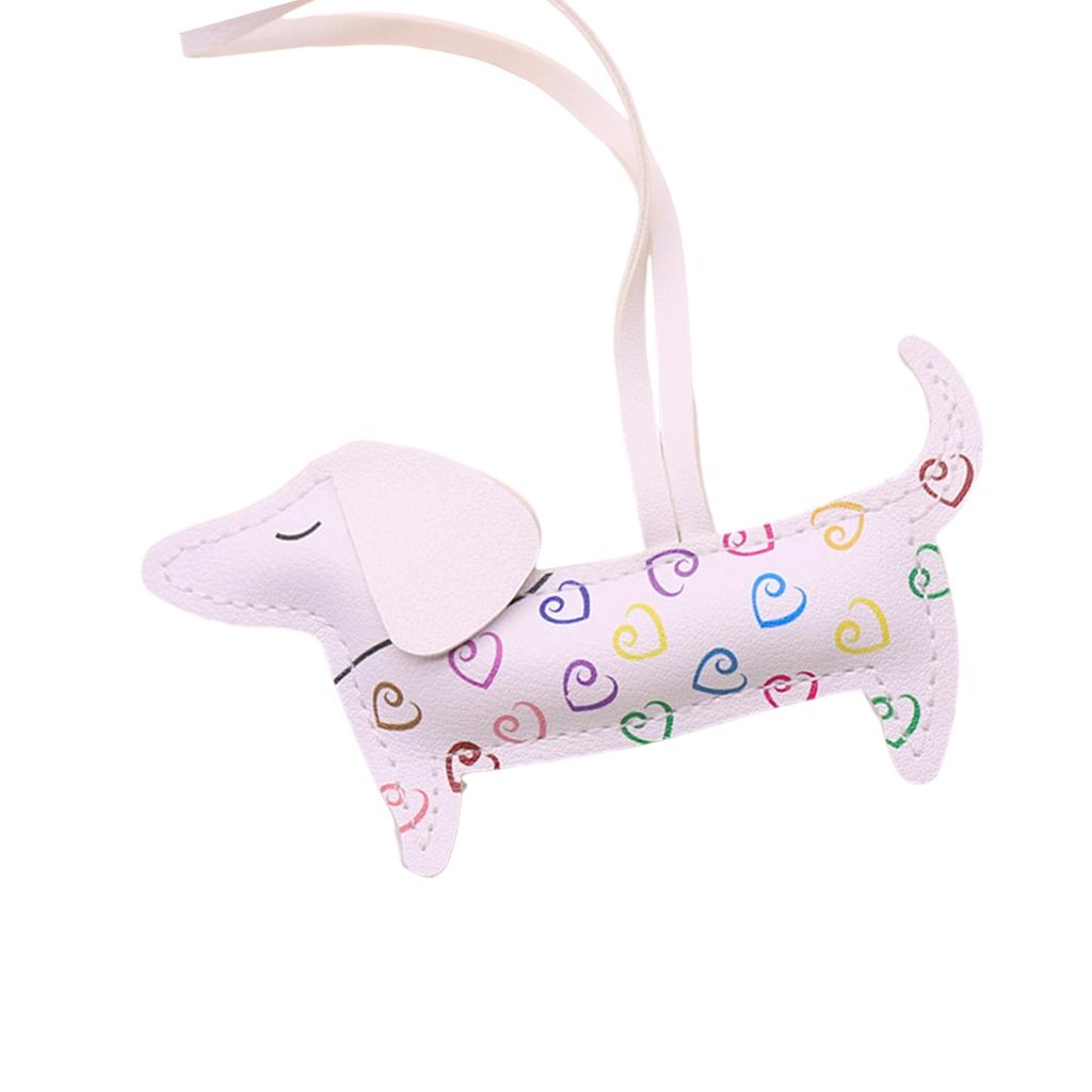 Porte-clés Teckel en Cuir PU Élégant Charm Animal à la Mode Pour Femmes Filles Accessoires de Sac à Main Tendance
