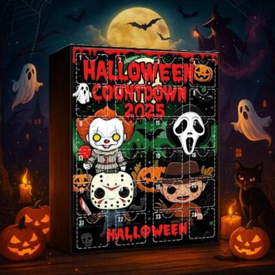 Halloween Countdown Calendar Countdown Box Scary Doll Collectible Horror Figures Spooky