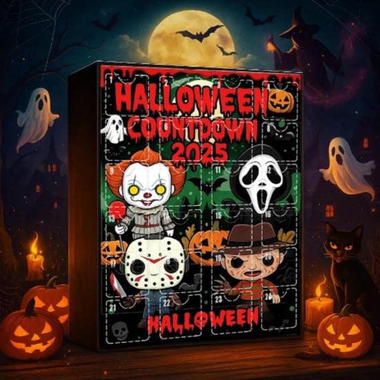 Halloween Countdown Calendar Countdown Box Scary Doll Collectible Horror Figures Spooky