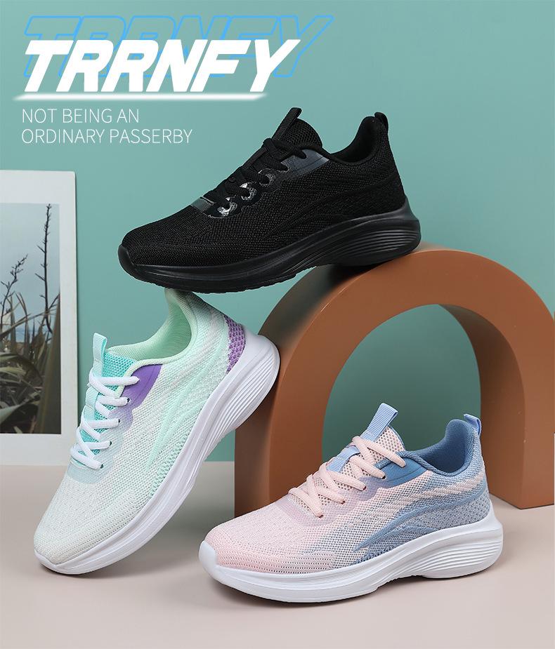 Spring/Summer Women's Plus Size Breathable Mesh Low-Top Running Shoes