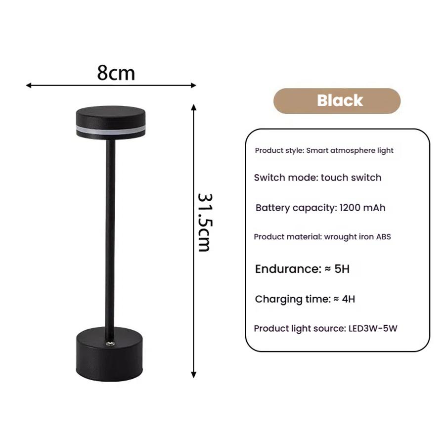 

New Touch Small Night Light LED Aluminum Material Desk Light Adjustable Brightness Reading Table Lamp for Bedroom Home Decor