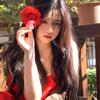 Elegant Red Rose Hair Clip for Women – Small Side Clip for Forehead and Bangs, Perfect Flower Hairpin Accessory