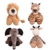 Animais de Pelúcia Brinquedos Bonecas Macias Leão da Selva Elefante Tigre Cachorro Raposa Macaco Veado Presente para Crianças Kawaii Bebê Crianças Brinquedos de Hobbie