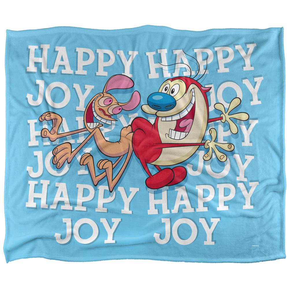 Ren & Stimpy Happy Happy Joy Joy Silky Supersoft Blanket