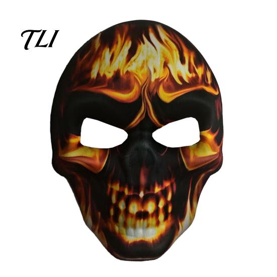 Scary Skeleton Face Masque Day of The Dead Skull Masque, Halloween Sugar Full Haunted House Cosplay Accessories Masquerade Party Accessory