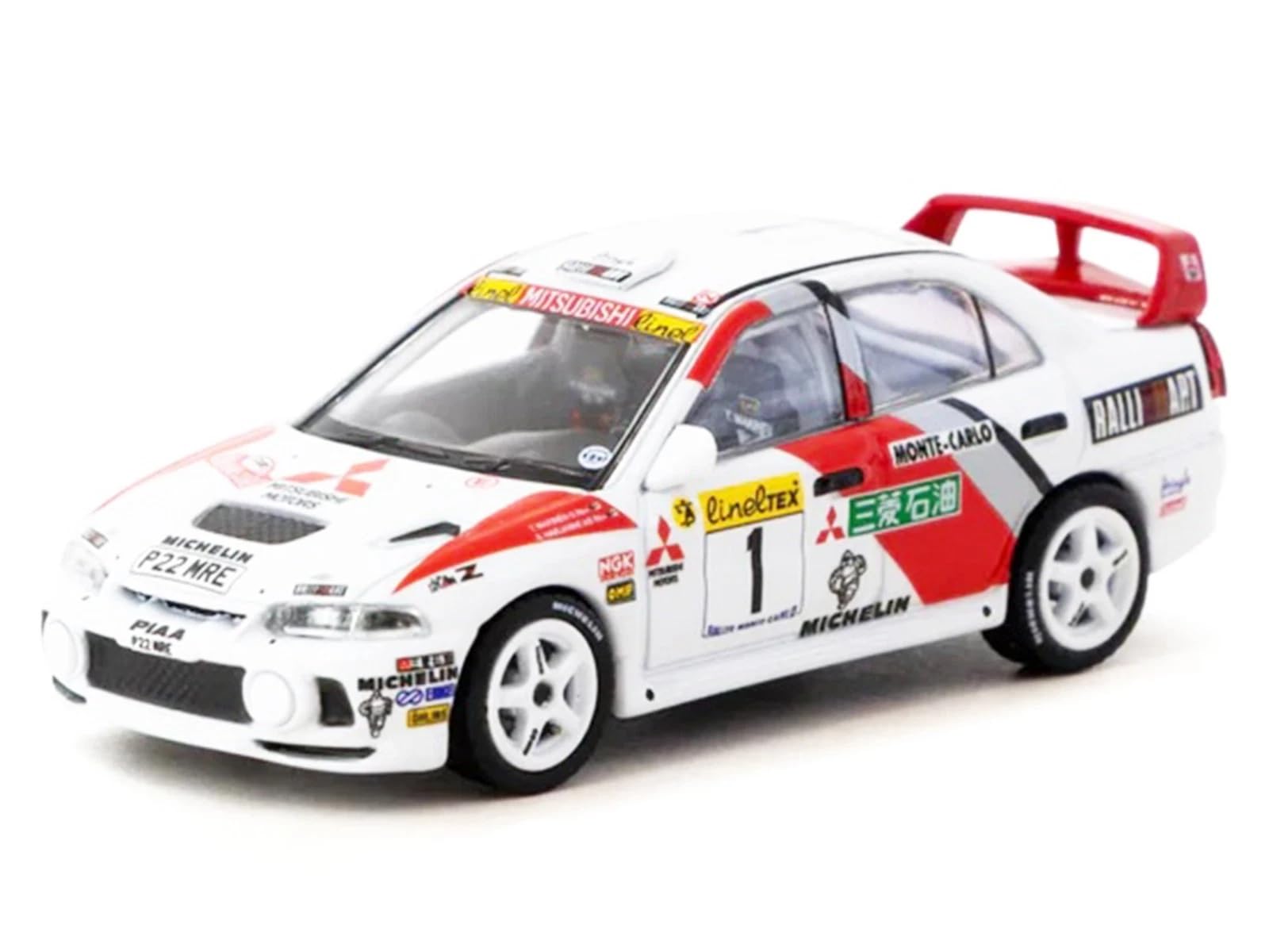 

Tarmac Works 1/64 Mitsubishi Lancer Evolution IV 1997 Monte Carlo Rally Tarmac Works Tommi Mäkinen/Seppo Harjanne