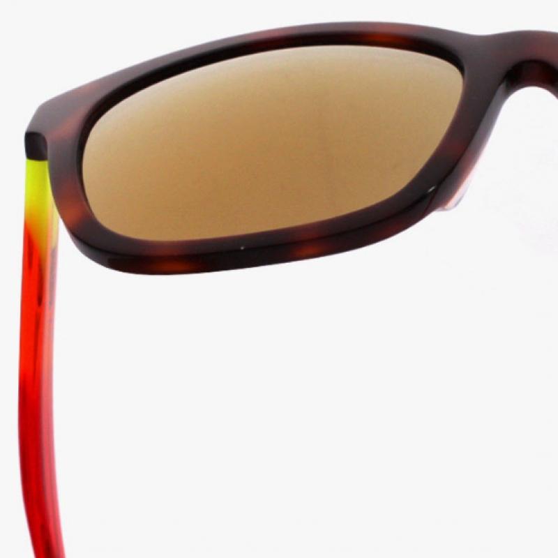 Puma Pu0083sk 004 Ripper Square Horn Rimmed Over Asian Fit Mirror Sunglasses