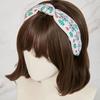 MAIA Garden Jacquard Hairband - Knotted White Green