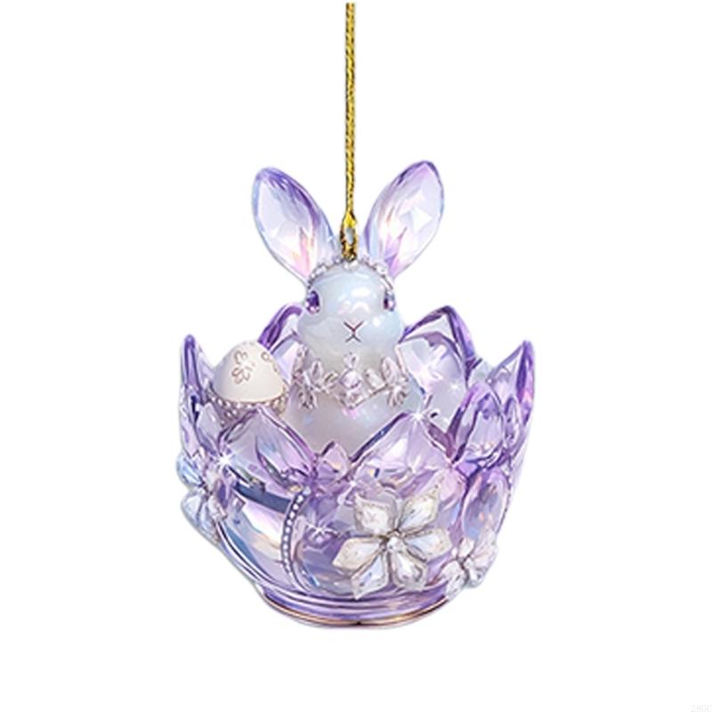 28GC Car Interior Decoration Fashionable Rabbit Pendant for Easter and Gifting