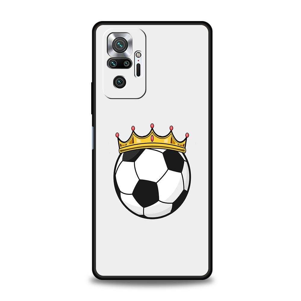 Phone Case For Xiaomi Redmi Note 14 13 12 Pro Plus 5G 9S 9 10 11 4G 14C 13C 12C 10C 9C 9A Soft Cover Soccer Heartbeat