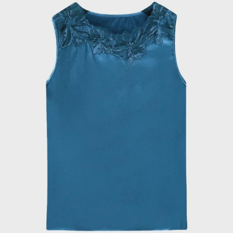 Women's Lace V-neck Camisole, Wide Shoulder, Sleeveless, Loose Fit, Large Size, 2021 Spring/Summer Trendy Inner Wear Top