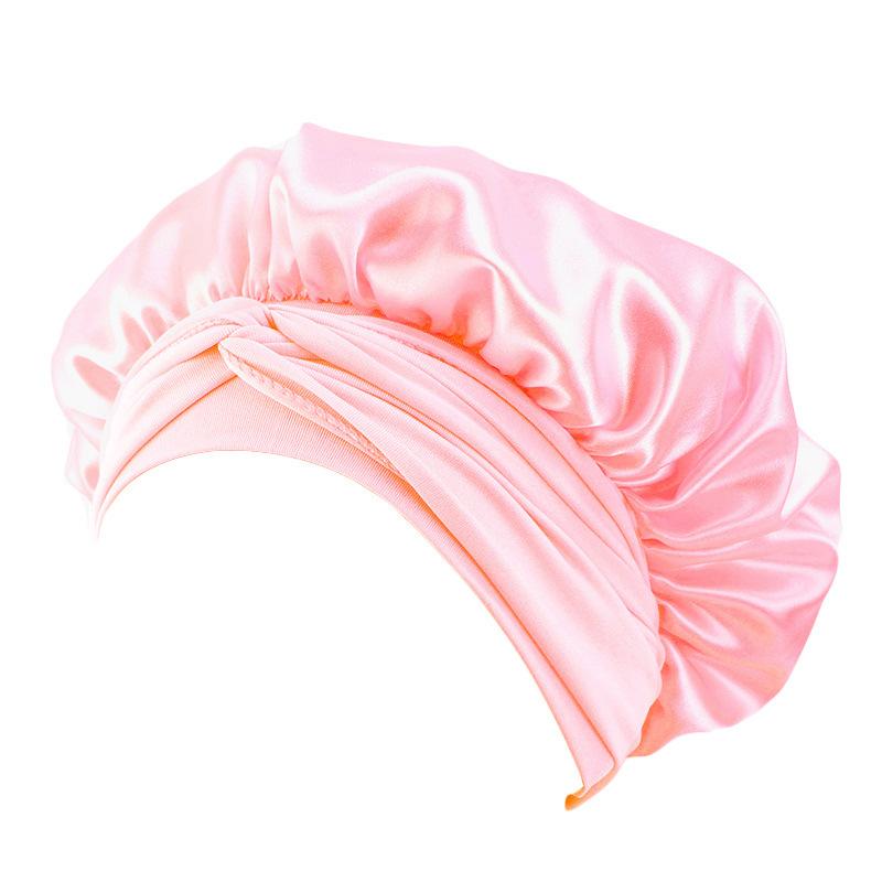 Satin Streamer Round Hat, Nightcap, Women'S Headscarf Hat, Perm And Hair Care Hat Tjm-301-1