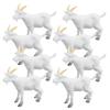 JOINPAYA Goat Figurines, 8-Piece Set, White Miniature Diorama Terrarium Tabletop Ornament, Farm Garden Decoration, 5cm