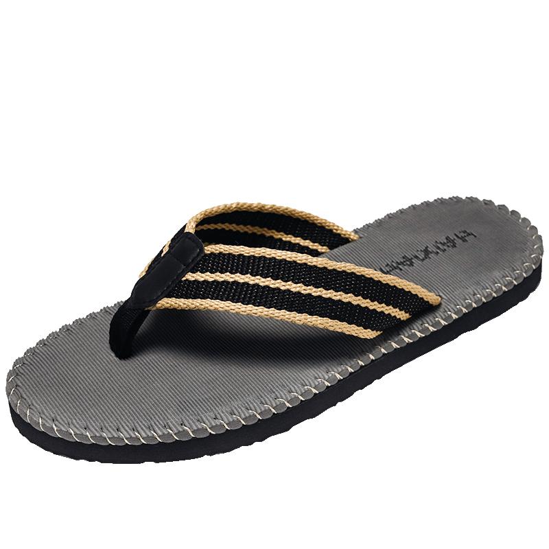 

Мужские тапочки для улицы, пляжные шлепанцы на плоской подошве, летние повседневные тапочки 2023 года, домашние мужские нескользящие туфли, сандалии-шлепанцы, черные 42 серый