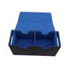 Card Storage Box PU Magnetic Closure Card Case with 4 Card Dividers 2 Side Window and Dice Drawer for Game Cards Black