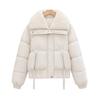 Winter new women's fashion fluffy lapel warm cotton-padded clothes, foreign gas cotton-padded jackets