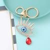 Keychain Sparkling Rhinestones Blue Eye Pendant Keychain Lobster Clasp Key Holder Bags Keys Mobile Phones Accessory