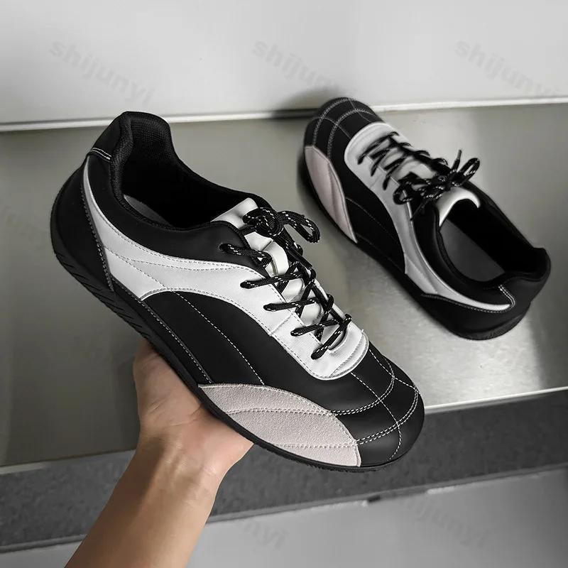 

New Men s Fashionable and Trendy Anti Slip Casual Sports Shoes with Thin Sole Low Cut Comfortable and Lace Up Flat Shoes 44 чёрный