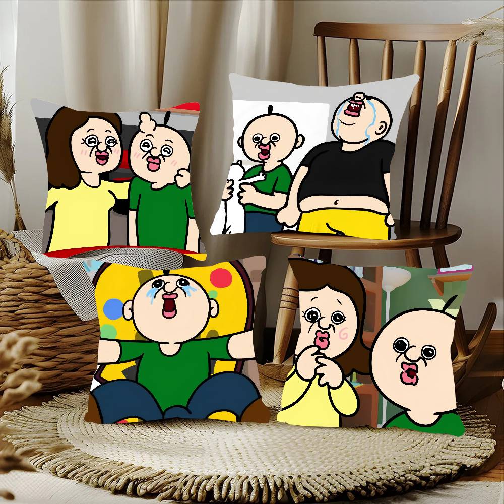 Bbangbbangs Diary Cartoon Pillow Case Home Decor Throw For Sofa Bed Car Room Decor Gift Idea
