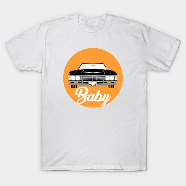 

Men Black Print T-shirt Baby - Supernatural Car No-Cut Transfer Paper Print Cotton Tshirt M білий