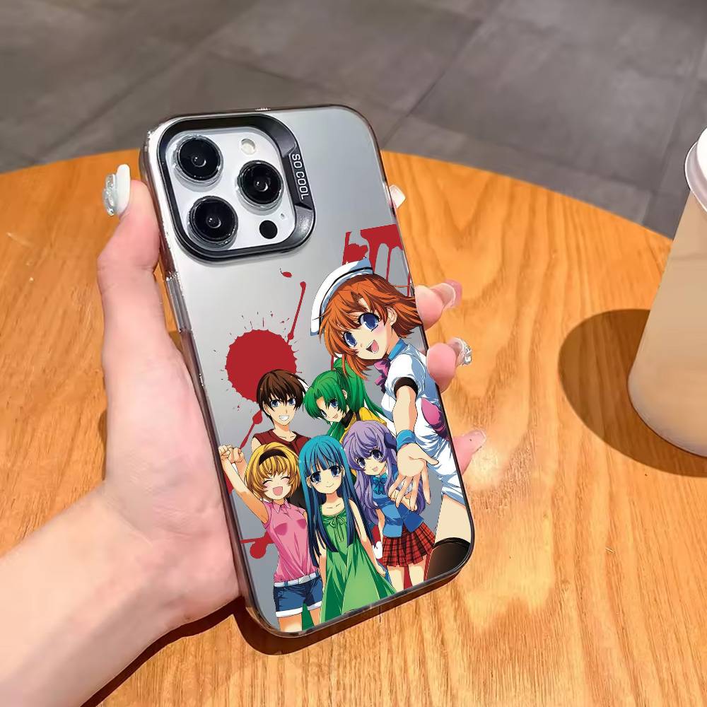 H-Higurashi W-When-N They Cry  Phone Case For iPhone17,16,15,14,13,12,11 Plus,Pro Max Candy Silver Plated Inside Cover