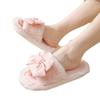 Women's Fuzzy Plush House Slippers with Design for Indoor Wear