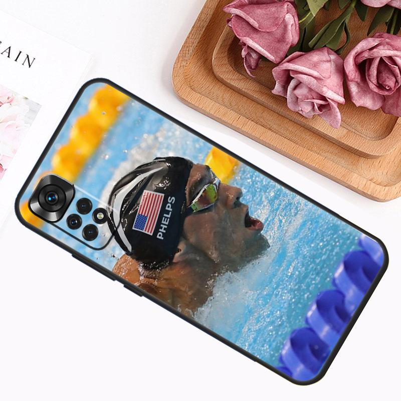 

Michael Phelps Swimming Case For Xiaomi Redmi Note 14 12 11 9 10 13 Pro 9S 10S 11S 12S Redmi 13C 14C 10C 12C Cover Redmi Note 12 Pro 4G