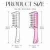 Unisex Transparent Essential Oil Applicator Massage Comb With Built-In Liquid Reservoir Rolling Metal Teeth