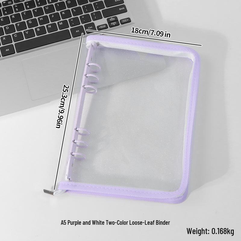 Stargazing Journal: Two-Color Transparent A5/A6 Loose-Leaf Notebook A6 (Without Pages)