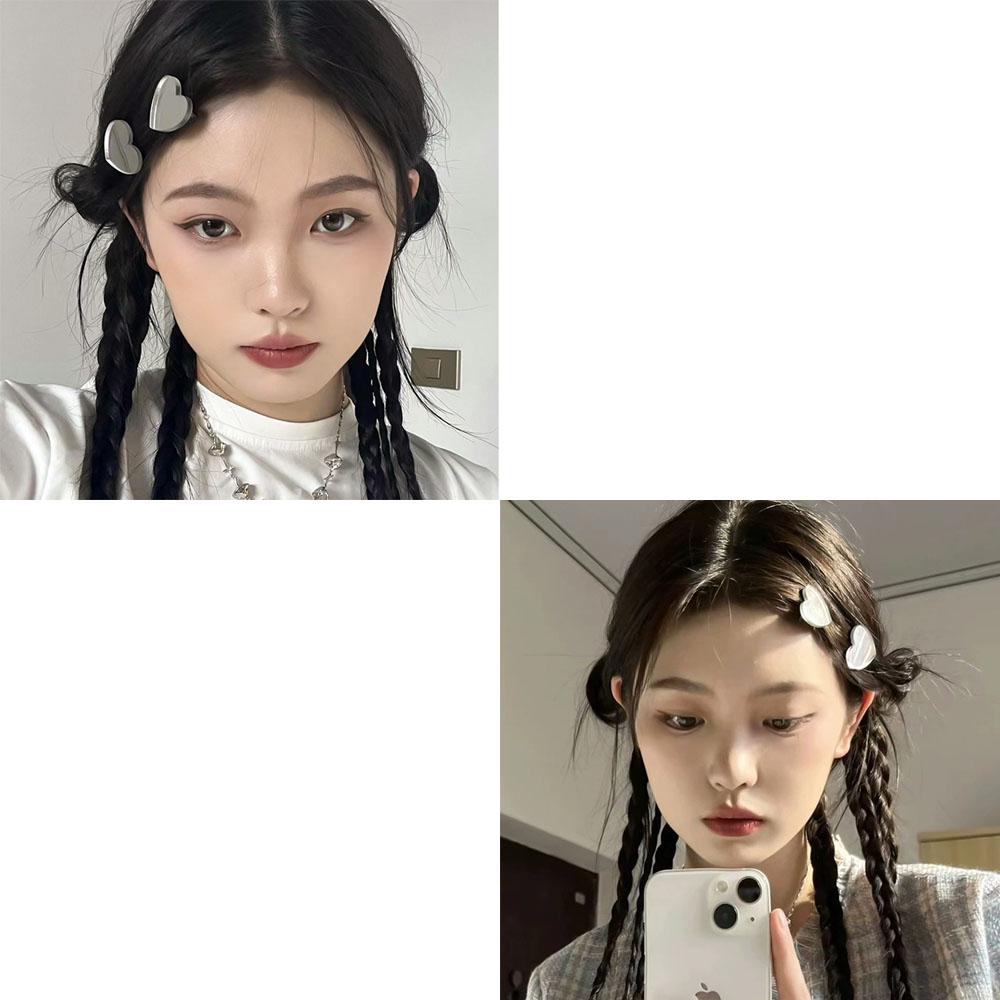 New Instagram Mirror Love Flower Hair Clip Fashion Simple Duck Mouth Clip Temperament All Go With Hair Clip Hair Accessories