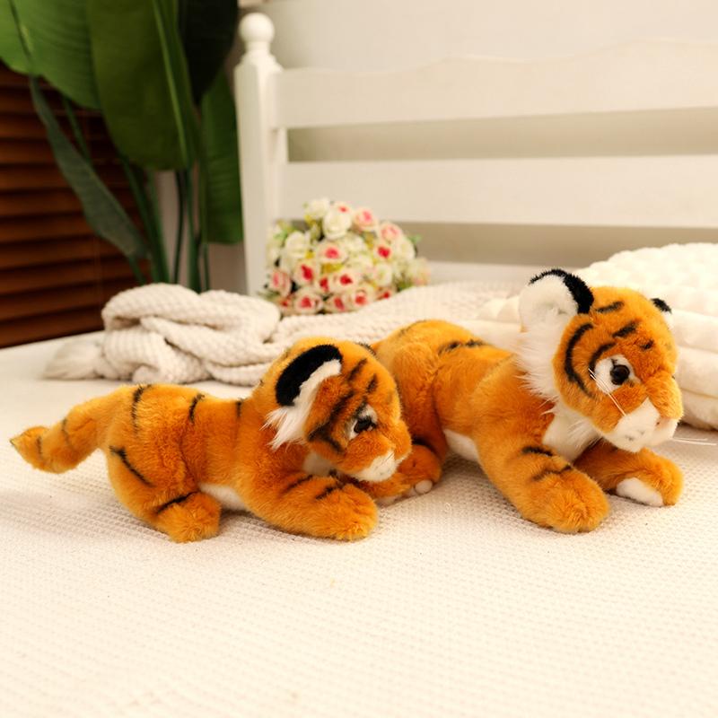 Simulation Baby Get Down Tiger Plush Toy Stuffed Soft Wild Animal Forest Tiger Pillow Dolls for Kids Boys Birthday Gift Valentin