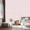 Wallpaper Dots white and coral, white background for living room and bedroom 50x1000