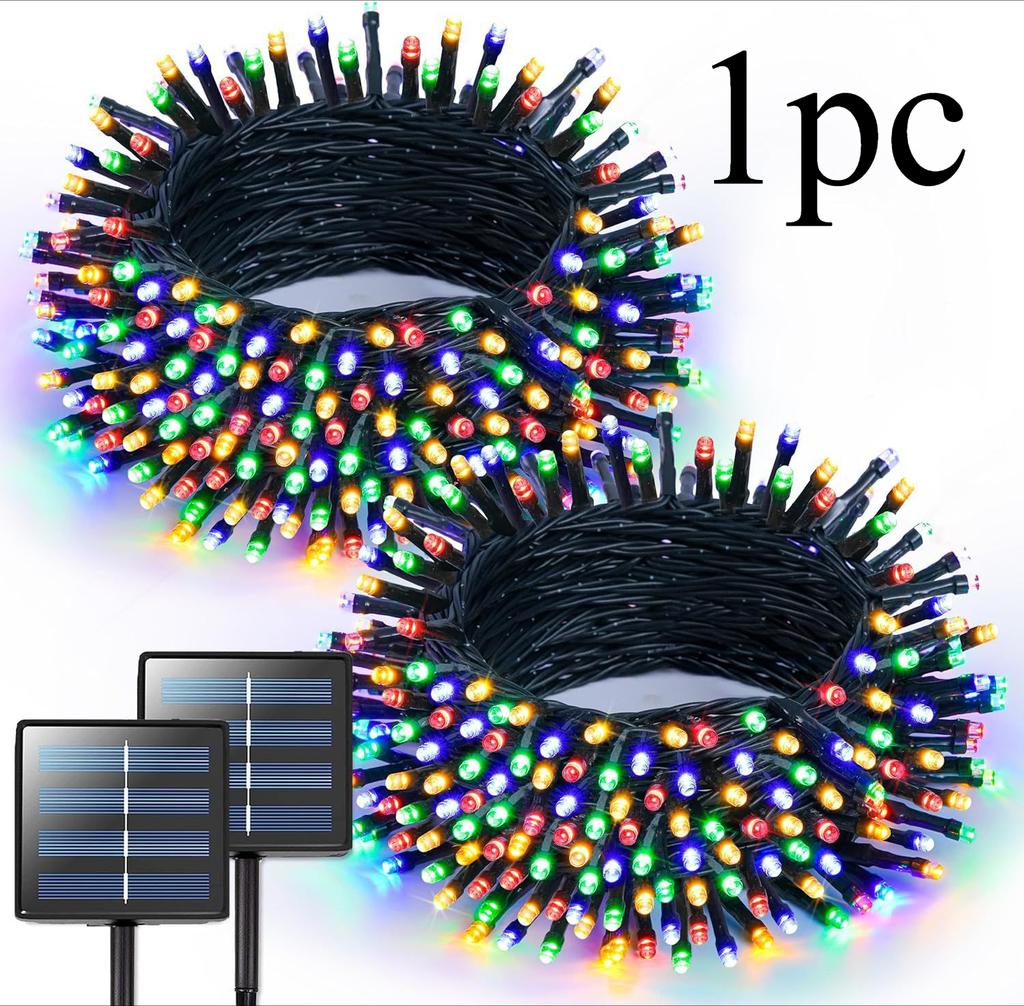 LED Solar Light String 8 Functions Outdoor Waterproof Lawn Starry Sky Christmas Garden Courtyard Decoration Atmosphere Lights