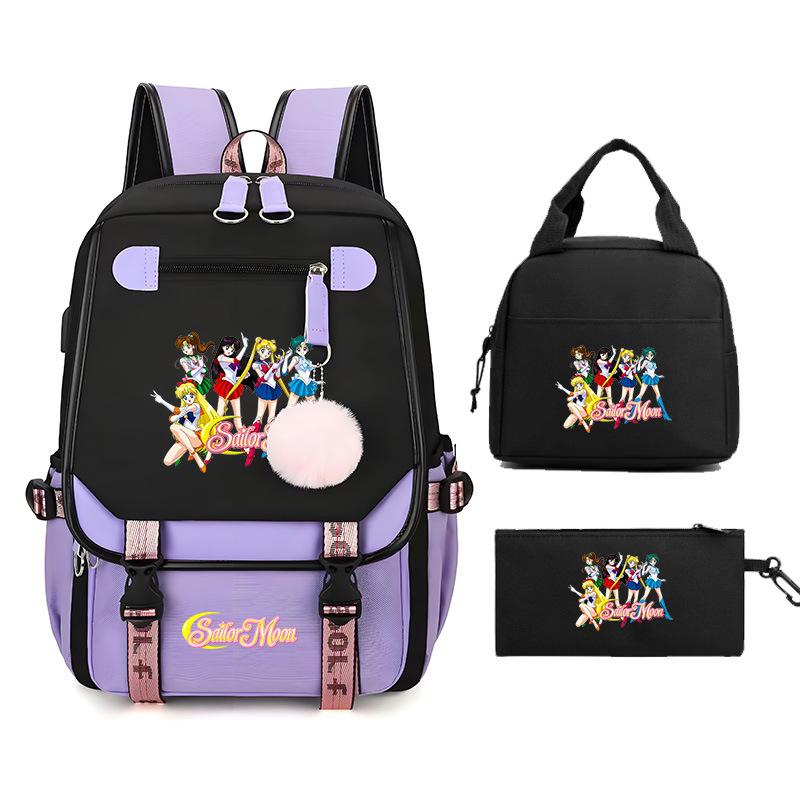 Sailor Moon Cartoon Elementary School Bag Lightweight Junior High School Backpack Women's Large Capacity Travel Bag