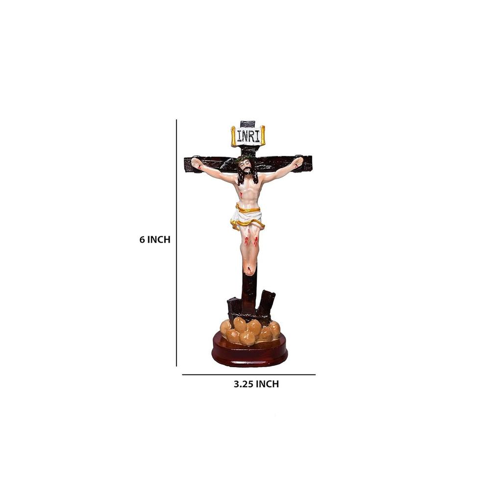 Jesus Christ Idol for Home/ Living Room/ Prayer Room/ Gifting (Brown ,1.75X3.25X6 Inches)