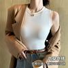 Wide Shoulder Small Suspender Vest Women's Inner Wear Spring and Summer New Women's Black and White Outer Wear Round Neck Bottoming Top