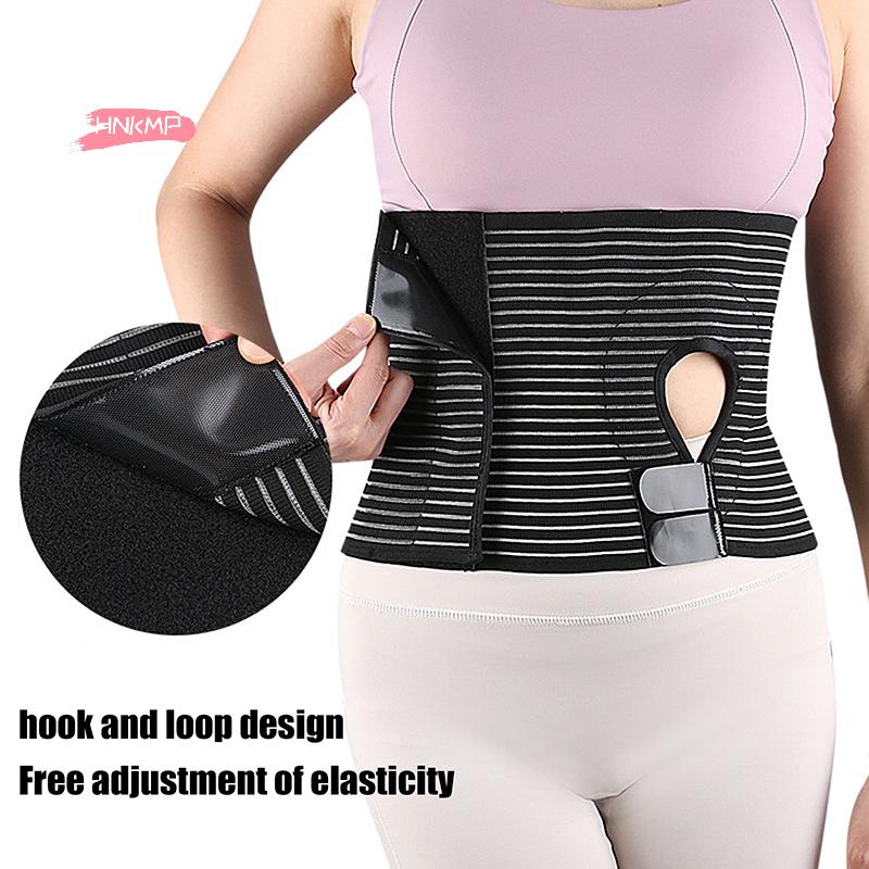 1Pc Unisex Ostomy Hernia Support Belt Black Stoma Support Wraps Abdominal Binder Brace for Men And Women