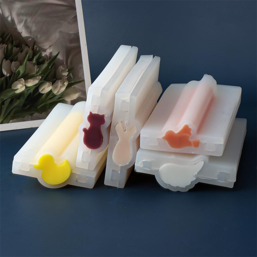 3D Geometric Animal Various Shapes Candle Fondant Reusable Mold DIY Embed Soap Mold Handmade Tube Cake Candle Making Supplies