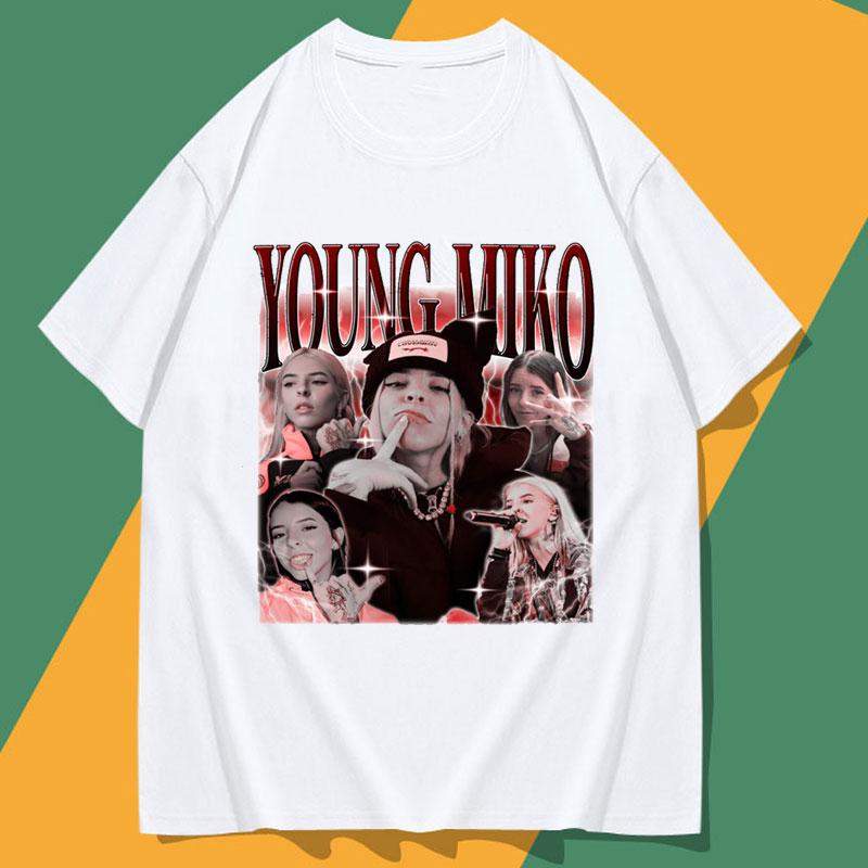 Young Miko TShirt Unisex 100 Cotton Camisetas Baby Miko Hot Sale Popular Shirt Hip Hop Streetwear Harajuku Music Clothing
