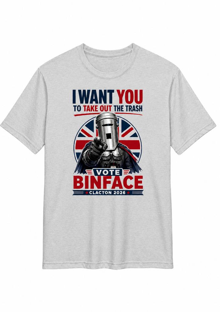 Vote Binface Clacton ByElection Tee Anti Farage Funny Binface Unisexs T Shirt Vote Binface Political Satire British Humour Gift