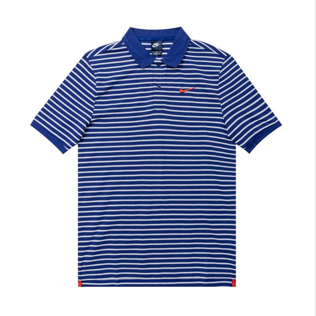 Nike Blue And White Striped Versatile Comfortable Short Sleeve Knit Top Men Tops 727690-455