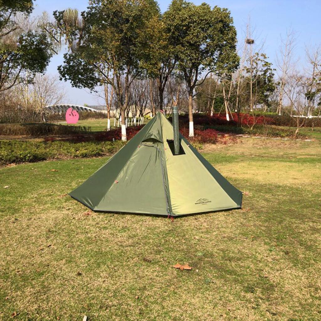 Camping Tent Four Season 3 Person Ultralight with Fire Retardant Flue Pipes Window