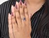 Solid 925 Sterling Silver Amethyst Round gemstone Stacking Women Ring Gift For Her Boho jewelry