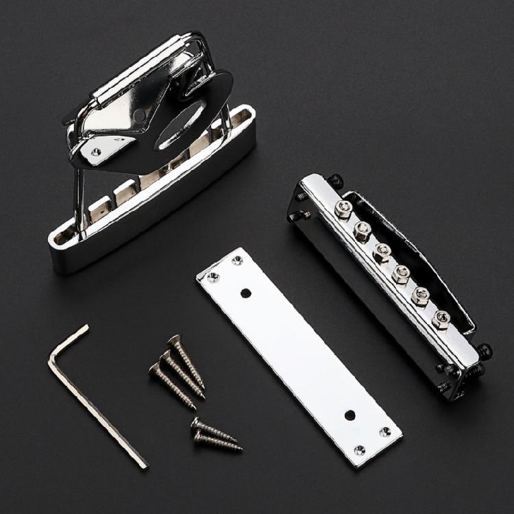 6 String Guitar Trapeze Tailpiece with Bridge Cover And Base Plate Electric Guitar Tailpiece Guitar Replacement Part