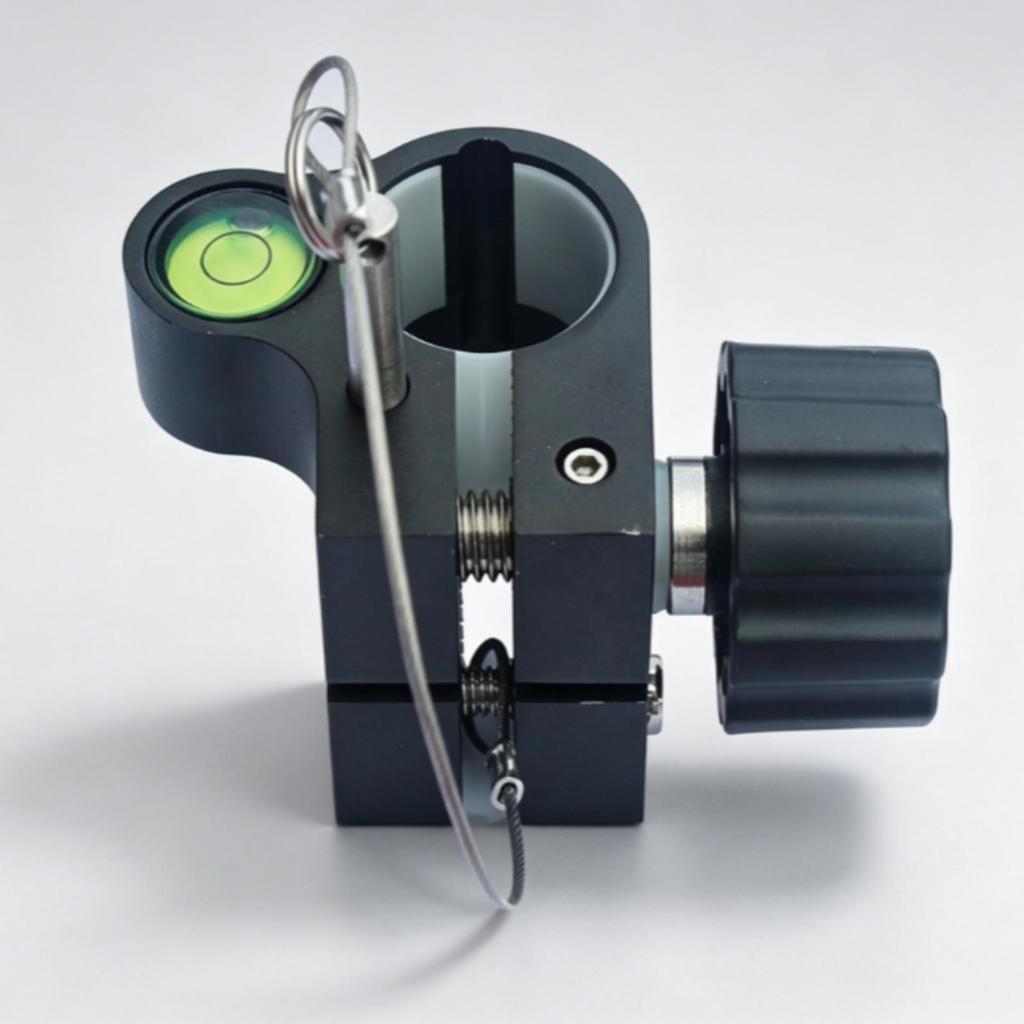 Secure Pole Clamp with Bubble Level Built-in Spirit Portable